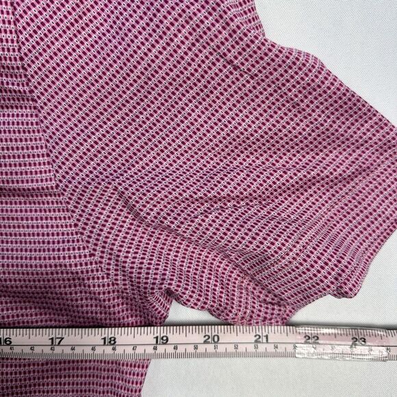 CANALI 1934 Geometric Polo Shirt Mens 50 Small Short Sleeve Italy Mauve Purple - Picture 10 of 11